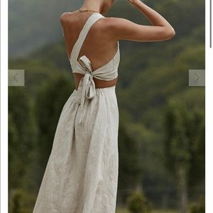 KEATING NATURAL LINEN KNOT DRESS size 4 UNWORN